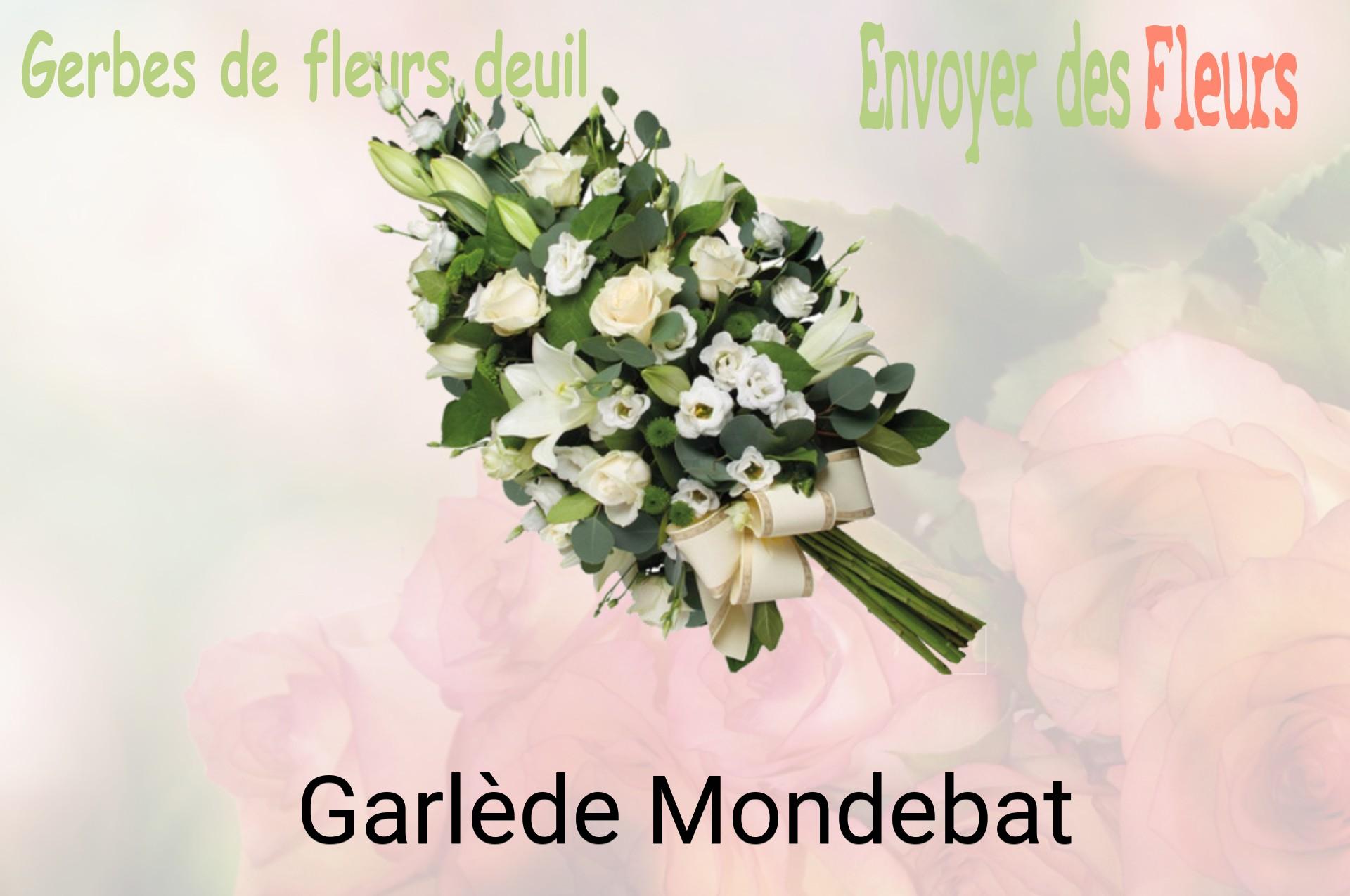 Gerbe de fleurs de deuil livrée à Garlède-Mondebat